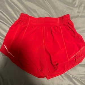 Red LuLulemon shorts